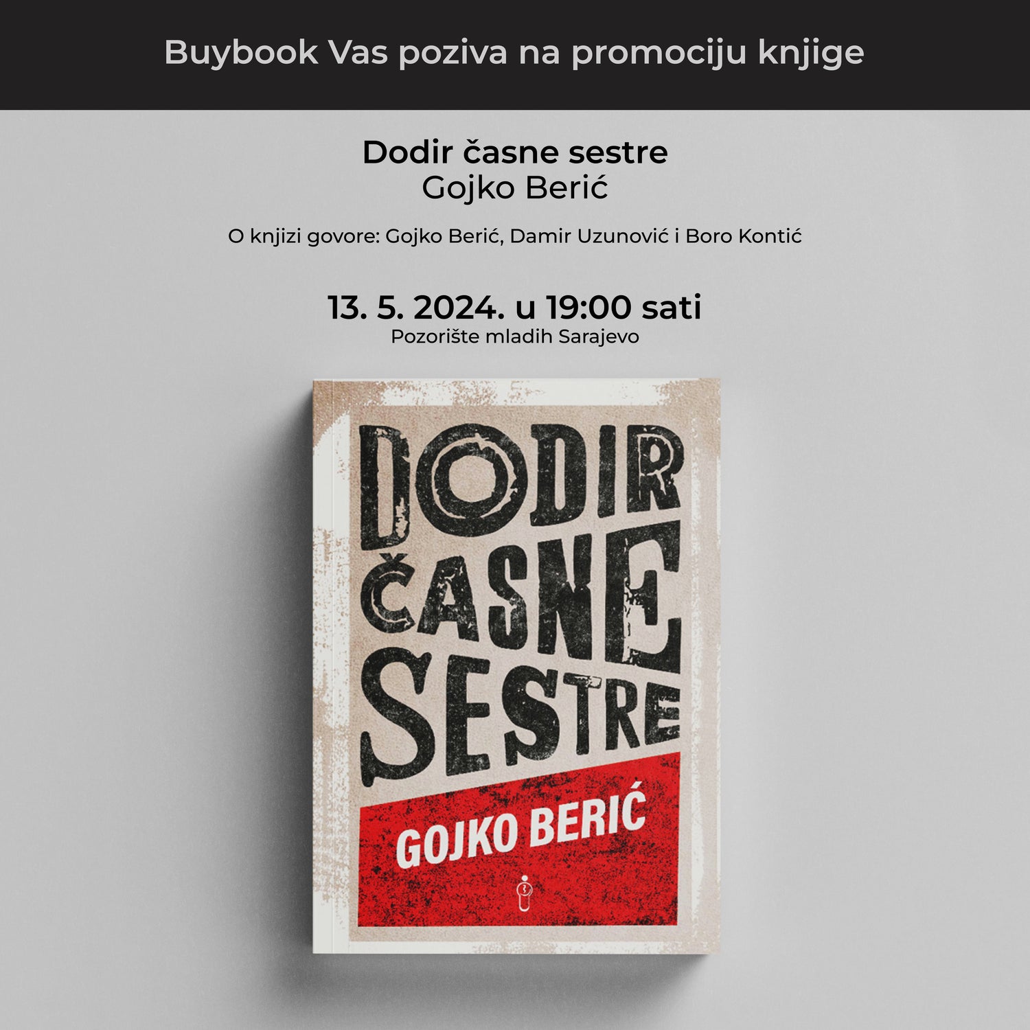 Promocija knjige "Dodir časne sestre" Gojka Berića