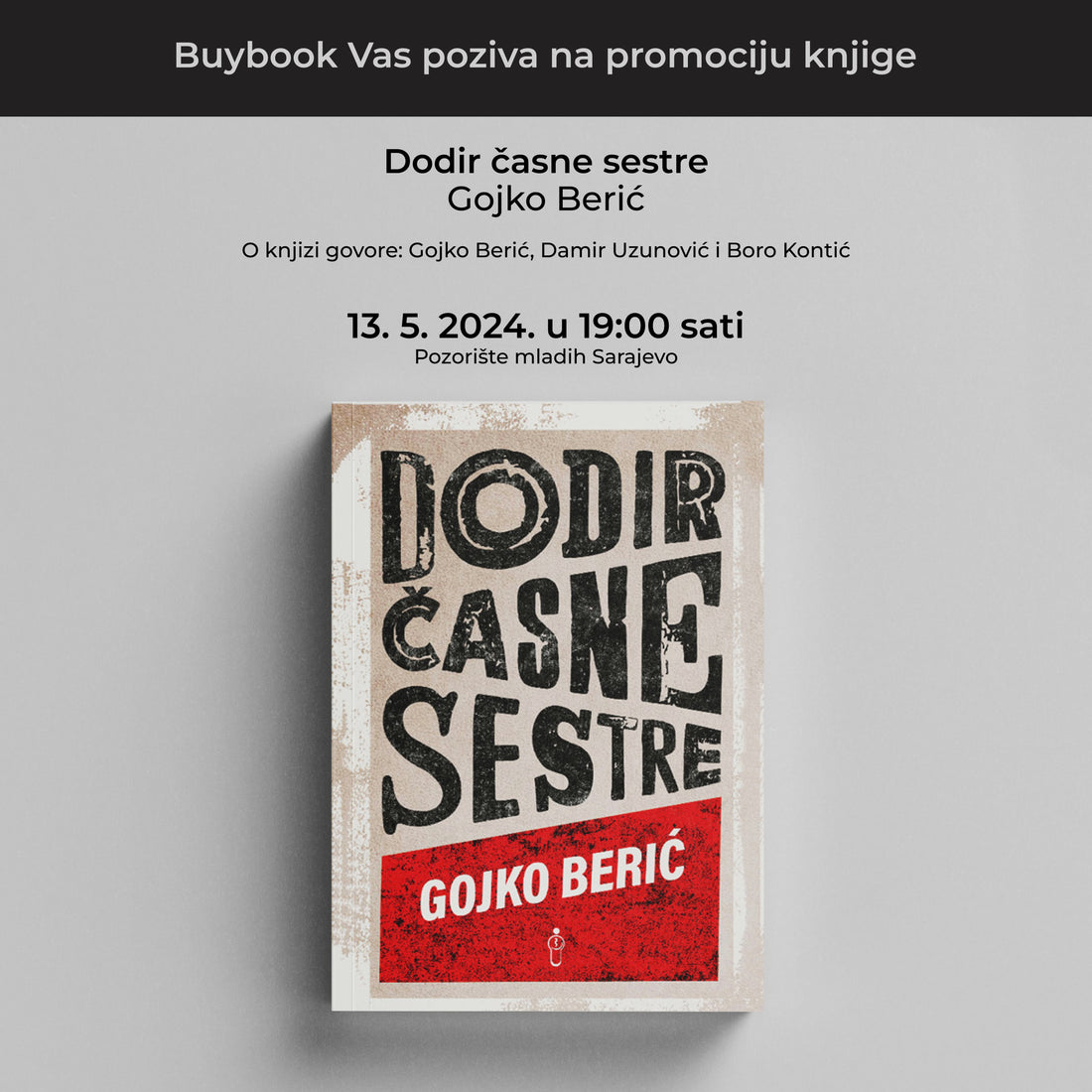 Promocija knjige "Dodir časne sestre" Gojka Berića