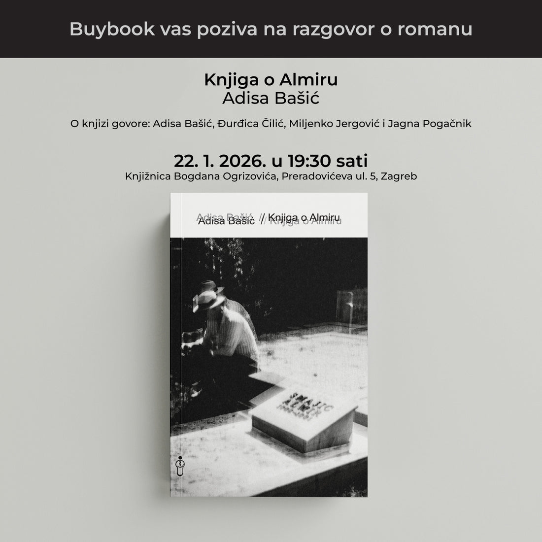 Razgovor o romanu "Knjiga o Almiru" Adise Bašić u Zagrebu