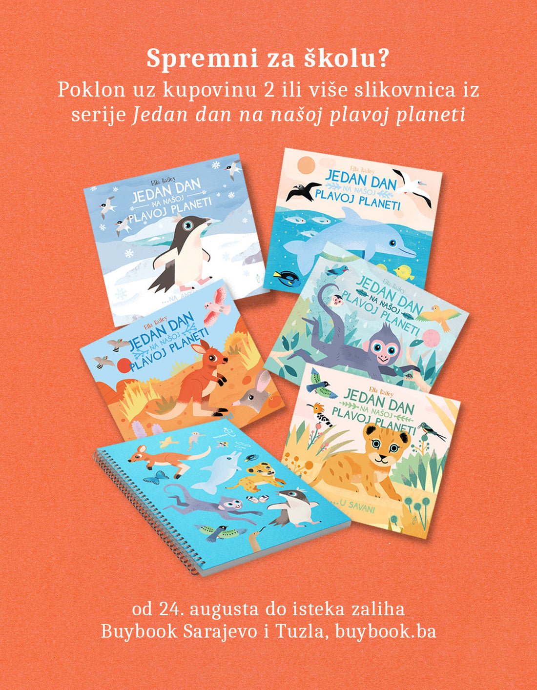 Poklon uz kupovinu 2 ili više slikovnica iz serije "Jedan dan na našoj plavoj planeti" Elle Bailey
