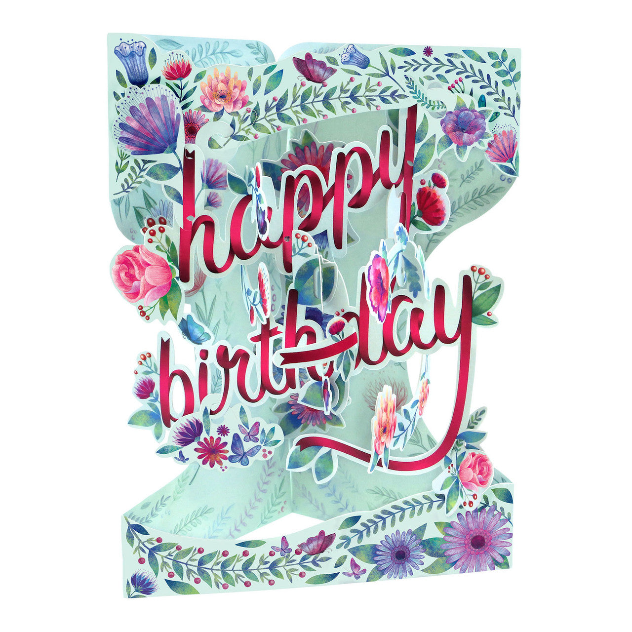 Swing Cards - Happy Birthday - Floral