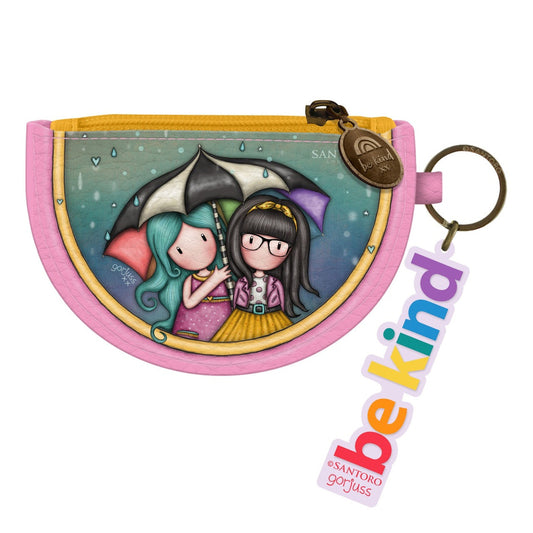 Gorjuss - Keyring Zip Purse - Be Kind To Each Other
