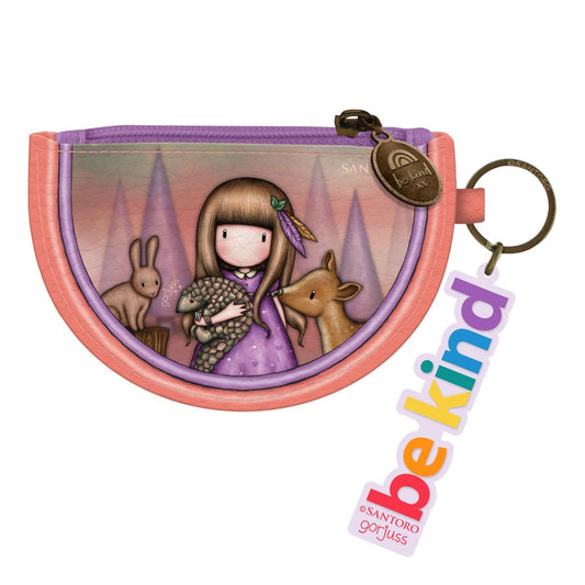 Gorjuss - Keyring Zip Purse - Be Kind To All Creatures